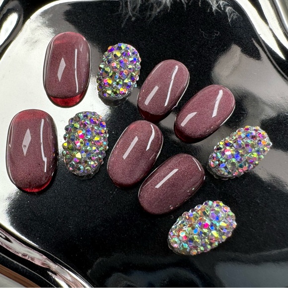 052 handmade press on nails size S - Picture 4 of 6